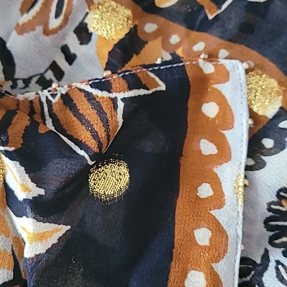 Farm Rio  Floral Tapestry Embroidered Bishop-Sleeve Blouse - Picture 10 of 10